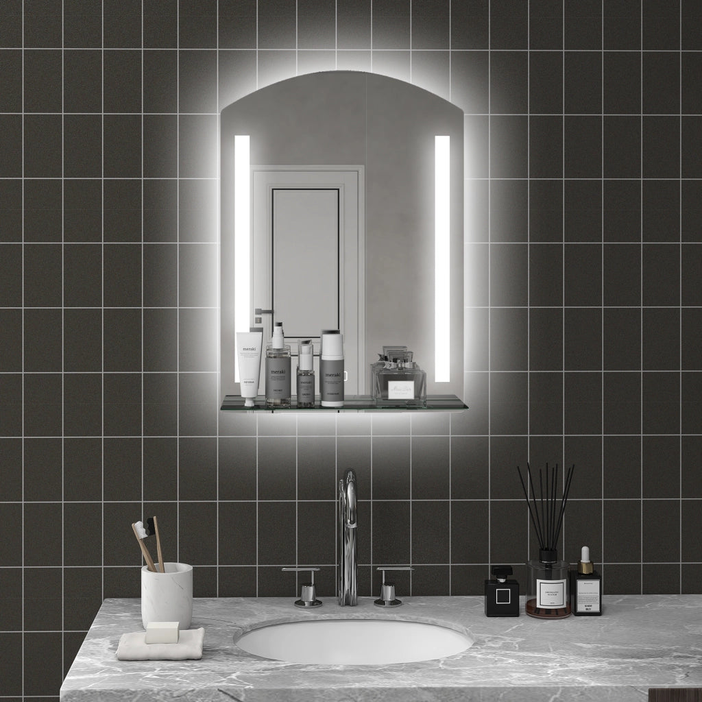 Specchio Bagno con Luce LED ¨C zephmum ¨C 70x50 cm Bianco