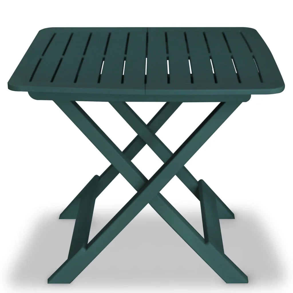 Set da Bistrot 3 pz Pieghevole in Plastica Verde 43582
