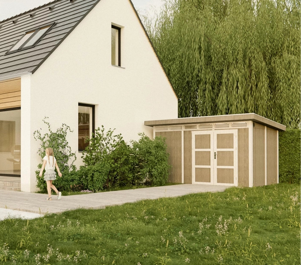 Casetta da Giardino di QUALIT? PREMIUM 8,7m?²-L412xW279cm - TIMBELA M904A