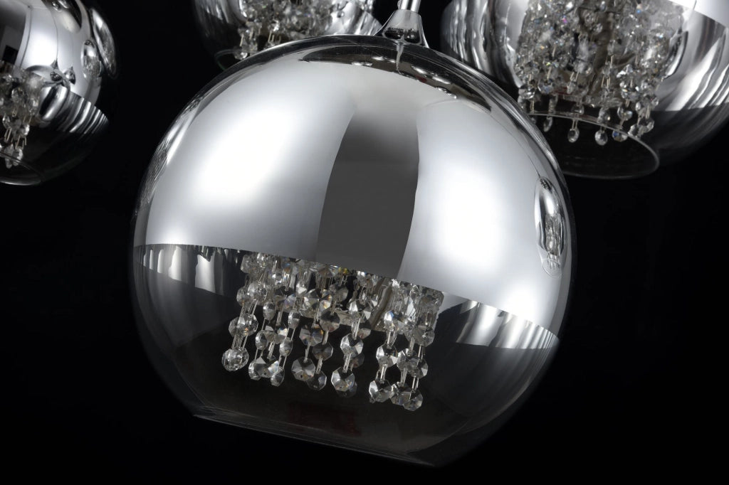 Lampada pendente Pendant in Metallo Fermi Nickel