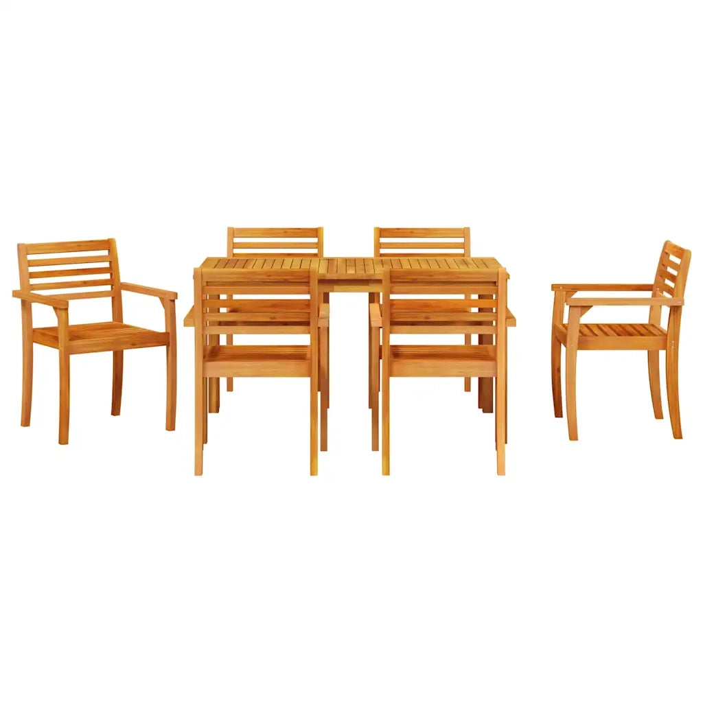 Set da Pranzo per Giardino 7 pcs Marrone 3375664
