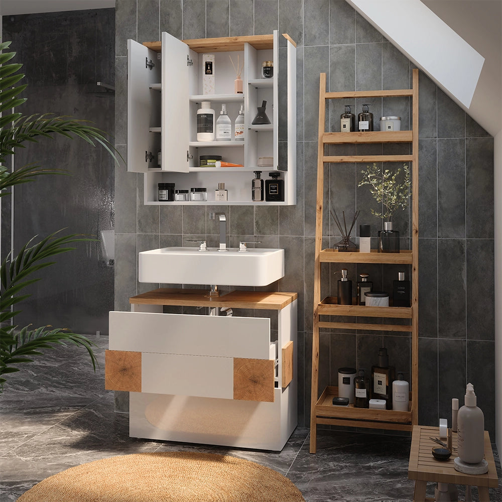 Vicco Set di mobili da bagno Bianco 2 parti