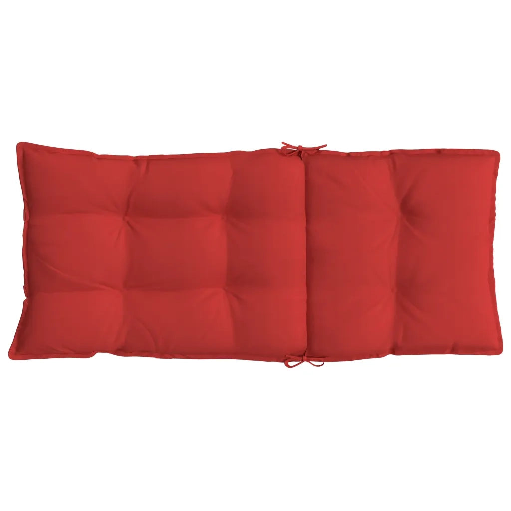 Cuscini per Sedia con Schienale Alto 4 pz Rosso Tessuto Oxford 377621