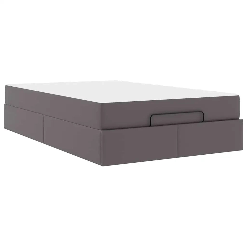 vidaXL Struttura letto con materasso con materasso Grigio 120 x 200 cm