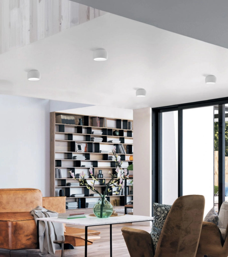 MYSIA lampada da Soffitto 1 Luce Bianca in gesso attacco GX53 11x11cm