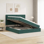 Letto con contenitore LED e materasso Verde Scuro 180 x 200 cm 3460209