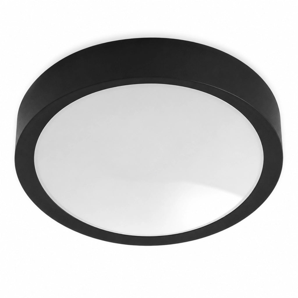 PLAFONIERA TONDA CON PORTALAMPADA E27 PARETE/SOFFITTO SONJA- - 2xE27 max 2x20w - ø mm.300x100 - colore nero - 1 pezzi AIRAM