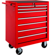 Carrello da officina rosso a 7 cassetti 3408115