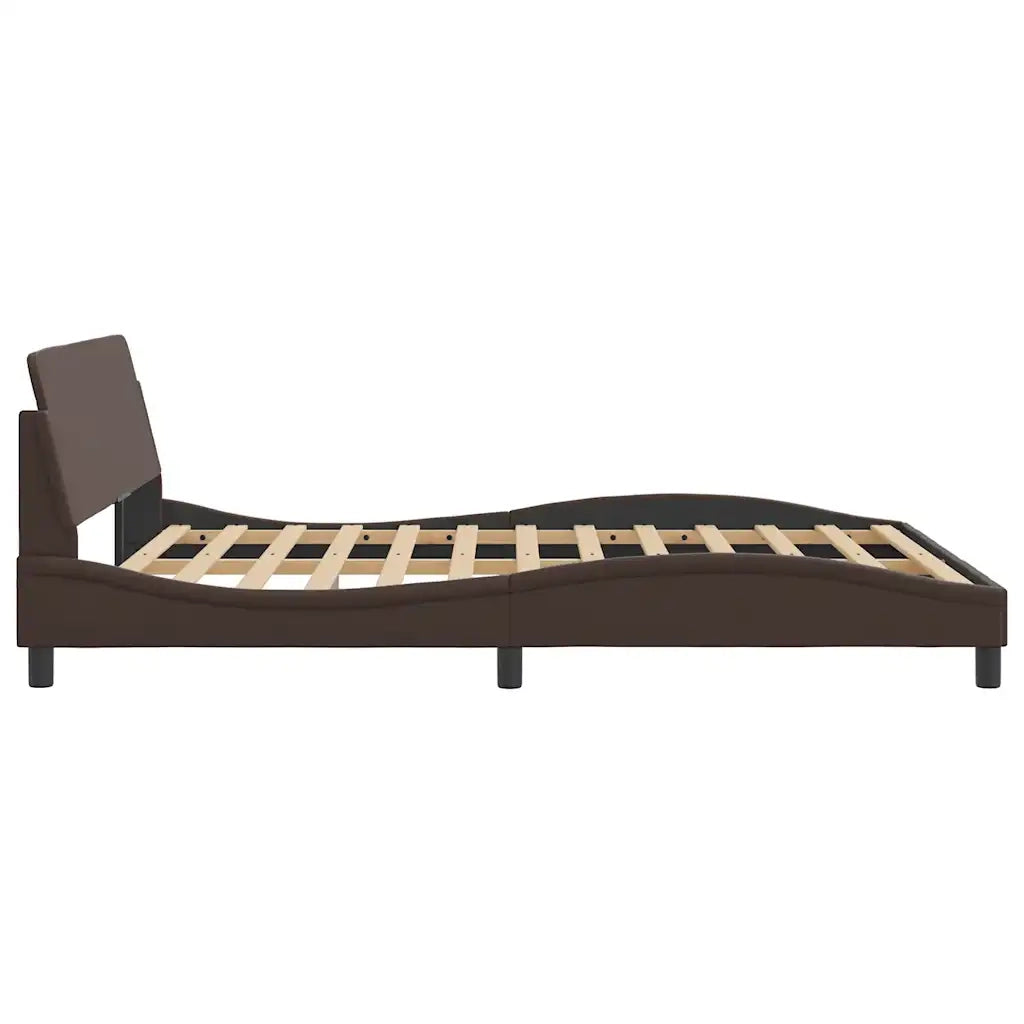 Giroletto-Struttura Letto Dover Marrone 160x200 cm in Similpelle