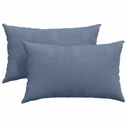 Cuscini da Divano 2 pz | Cuscini per sedie Blu 50 x 30 cm Tessuto in Cords