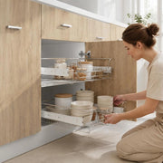 Built-in Drawer Basket Pull-out 2 Pcs. Silver 600 Mm