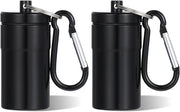 Orecchini in metallo con chiusura a molla, impermeabili, portatile - Set da 2. Contenitore per orecchini con borsa da viaggio e piccola scatola per medicinali. Organizzatore per orecchini, medicinali e pillole.