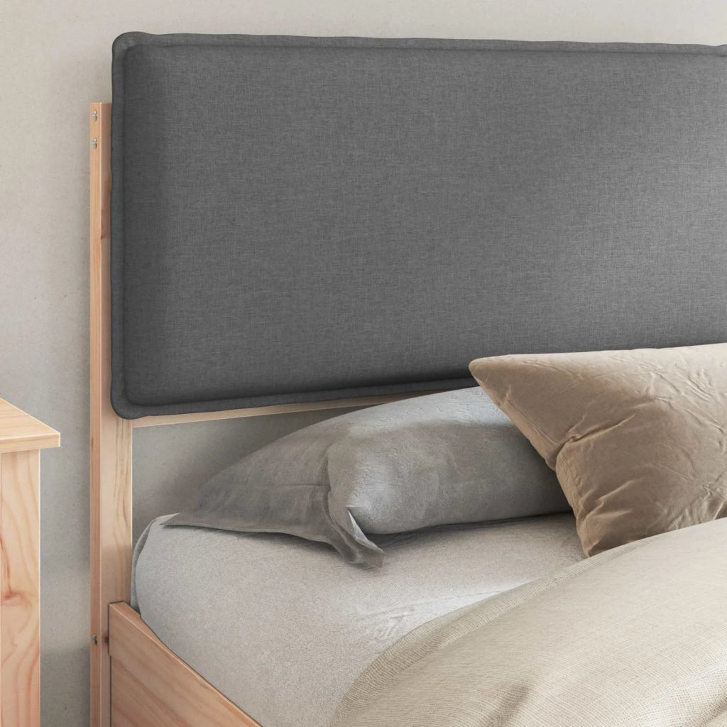 Letto con Testiera Rivestita Grigio scuro 200 x 200 cm 3398105