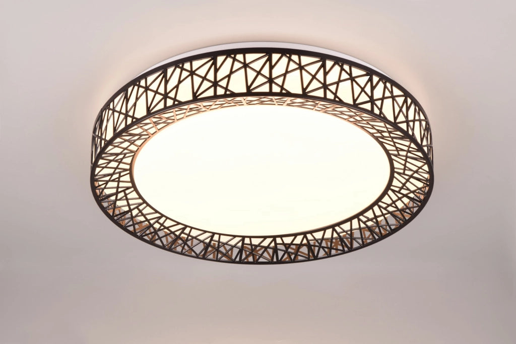 Plafoniera LED CLUSTER RL 48cm 40W telecomando nero
