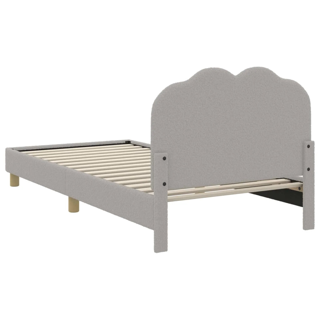 Struttura letto Bambini | Letto Infantile | Lettino con testata Grigio Chiaro 90 x 190 cm