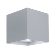 Applique led da parete a doppio fascio colore grigio marina mod. Marbella squared