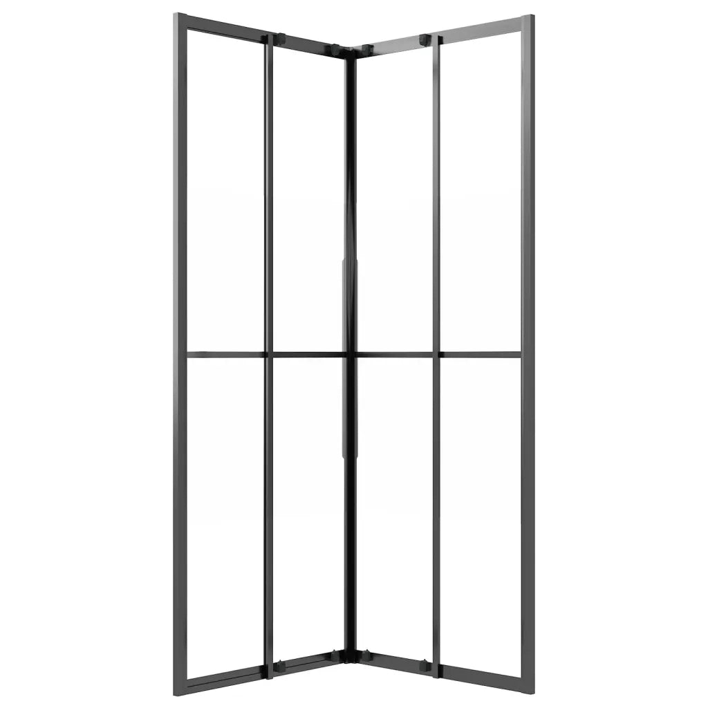 Cabina Doccia ESG Semi Smerigliato 80x70x180 cm Nera cod mxl 73674