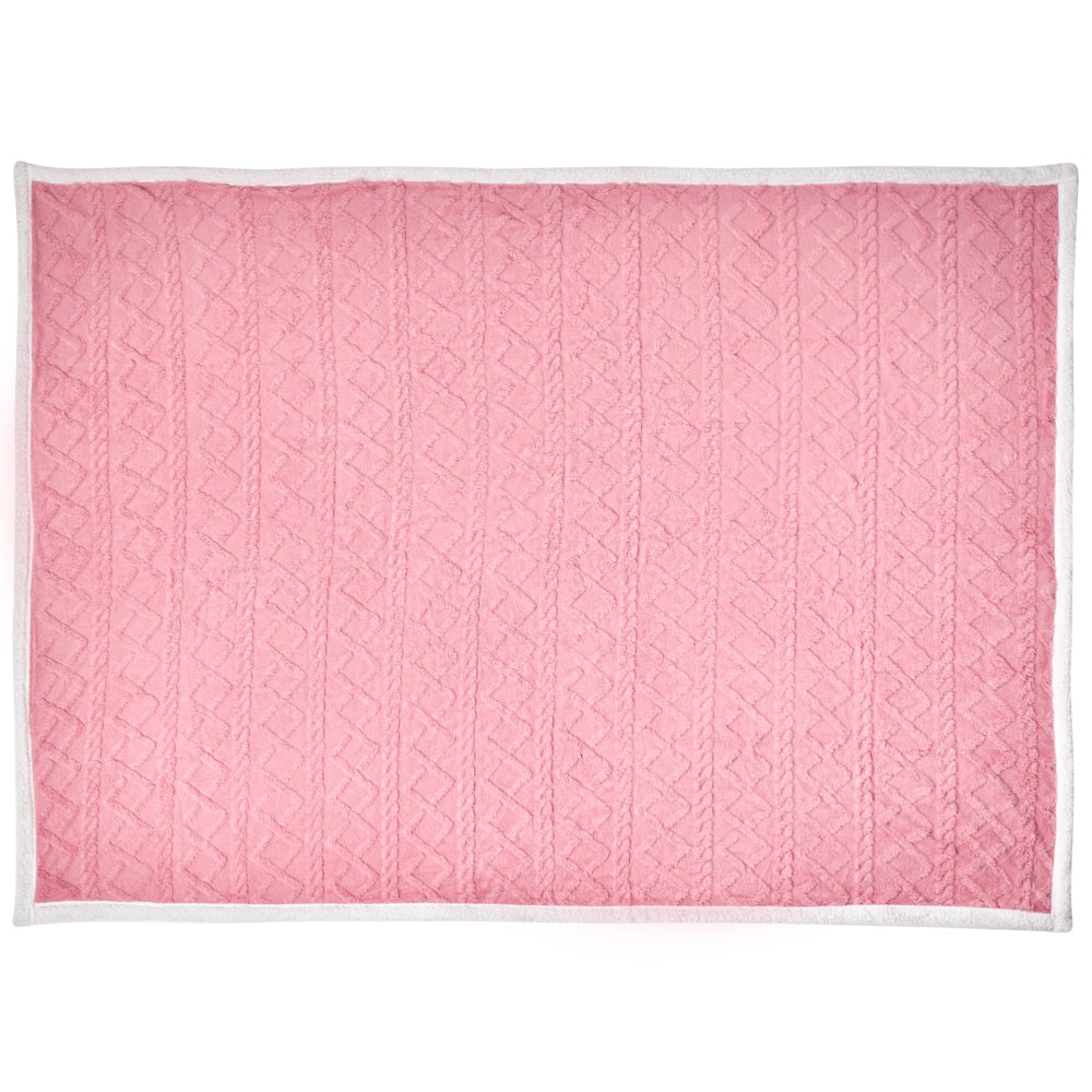 Coperta Copriletto in Poliestere rosa150 x 200 cm morbida stile moderno