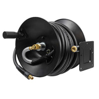 Avvolgitubo per aria compressa 15 m, avvolgitubo manuale in acciaio, per 20 bar, facile montaggio