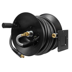 Avvolgitubo per aria compressa 15 m, avvolgitubo manuale in acciaio, per 20 bar, facile montaggio