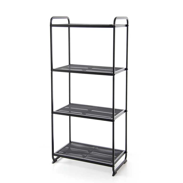 SCAFFALE IN METALLO A 4 RIPIANI 58X34X125 CM IN COLORE NERO