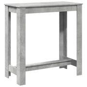 Tavolo da Bar Grigio Cemento 102x50x103,5 cm Legno Multistrato