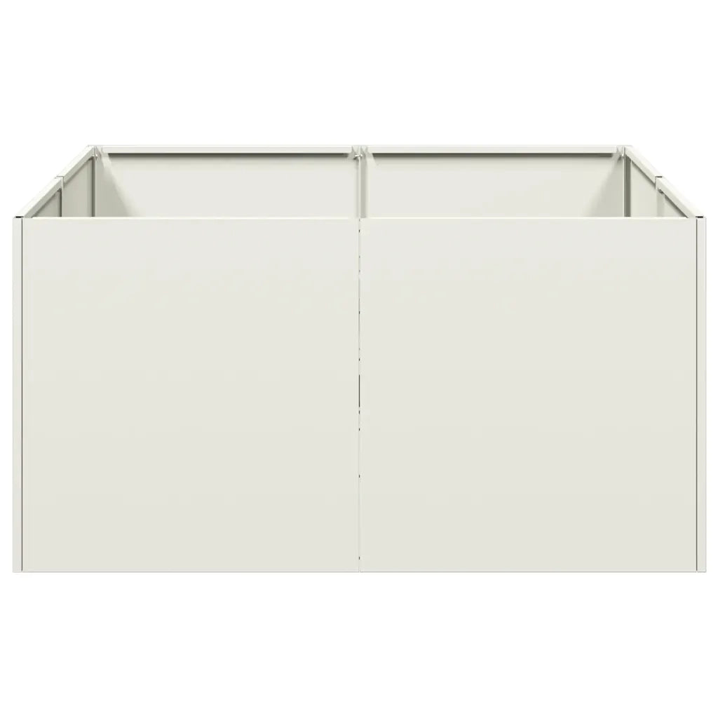 Fioriera Bianca 80x80x40 cm in Acciaio Laminato a Freddo 860739