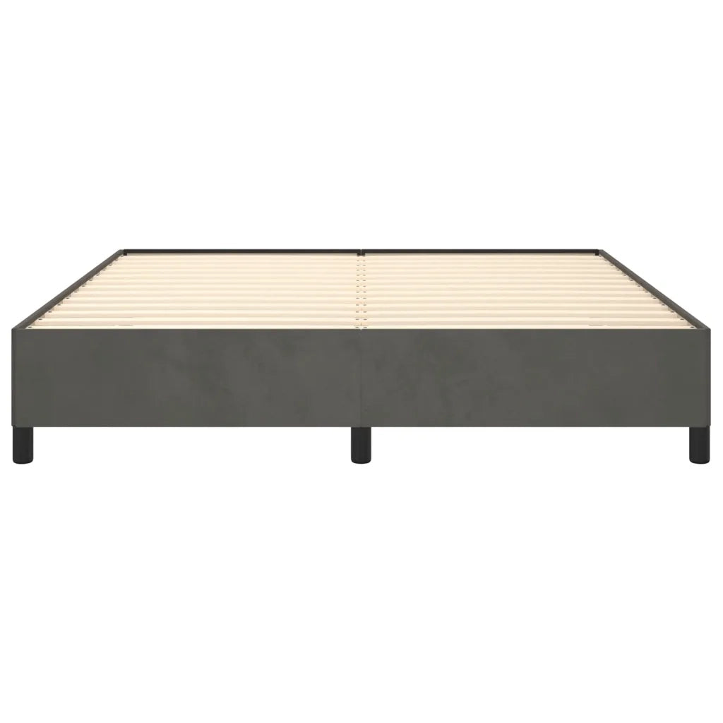 Giroletto senza Materasso Grigio Scuro 180x200 cm Velluto 347337