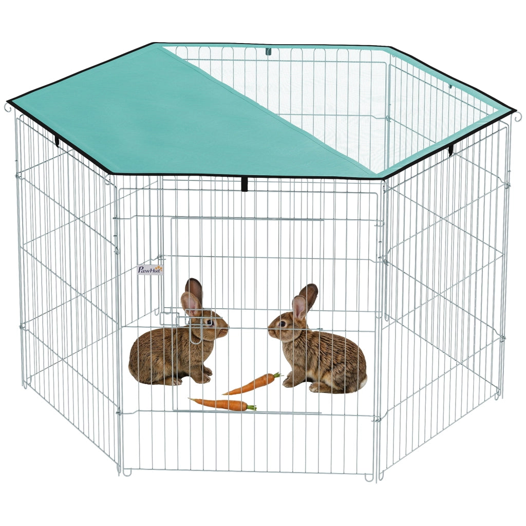 Recinto per Cani ¨C zephmum ¨C Verde 6 Pannelli con Porta 76H cm