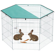 Recinto per Cani ¨C zephmum ¨C Verde 6 Pannelli con Porta 76H cm