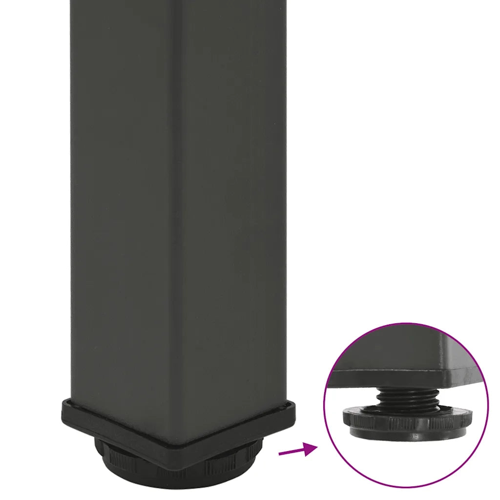 vidaXL Gambe per tavolo da bar 4 pz Antracite 90-92 cm Acciaio