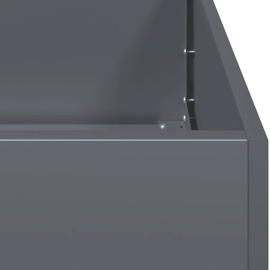 Fioriera Antracite 280x80x40 cm in Acciaio 860761