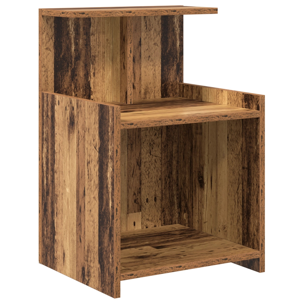 Comodini 2 pz Legno Vecchio 40x35x60 cm Legno Ingegnerizzato