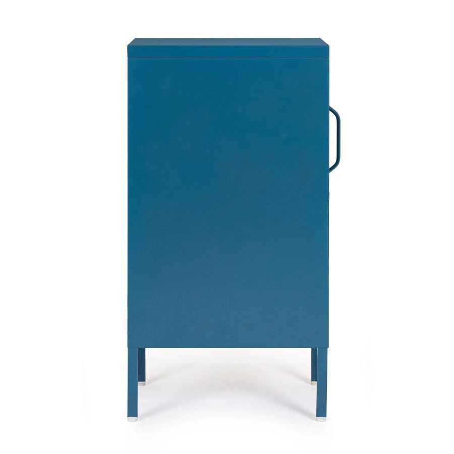 COMODINO METALLO BLU 1 ANTA CAMBRIDGE BIZZOTTO 40X35X76H CM
