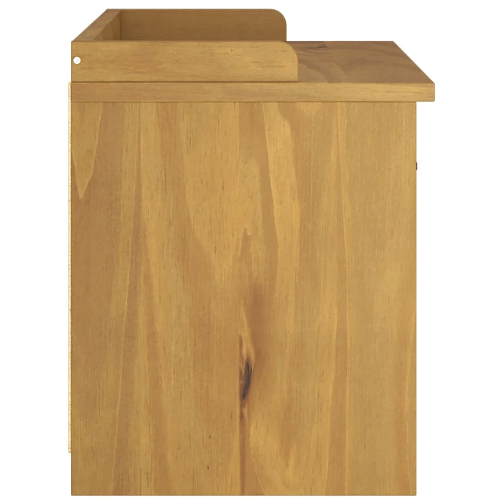 Panca da Corridoio-Sgabello-Panca con Contenitore SANDNES 87x40x50 cm Legno Massello di Pino 477405