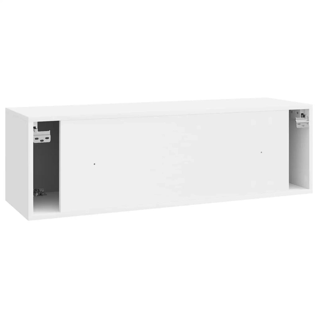 Mobile Porta TV da Muro Bianco Lucido 98 x 31 x 30 cm