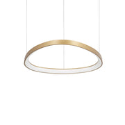 Sospensione Moderna Gemini Metallo Ottone Led 48W 3000K Luce Calda