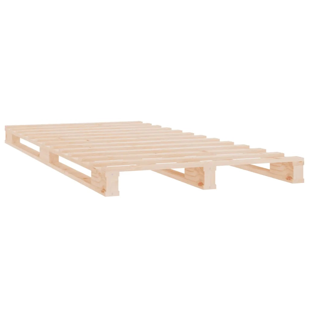 Letto a Pallet 100x200 cm in Legno Massello di Pino