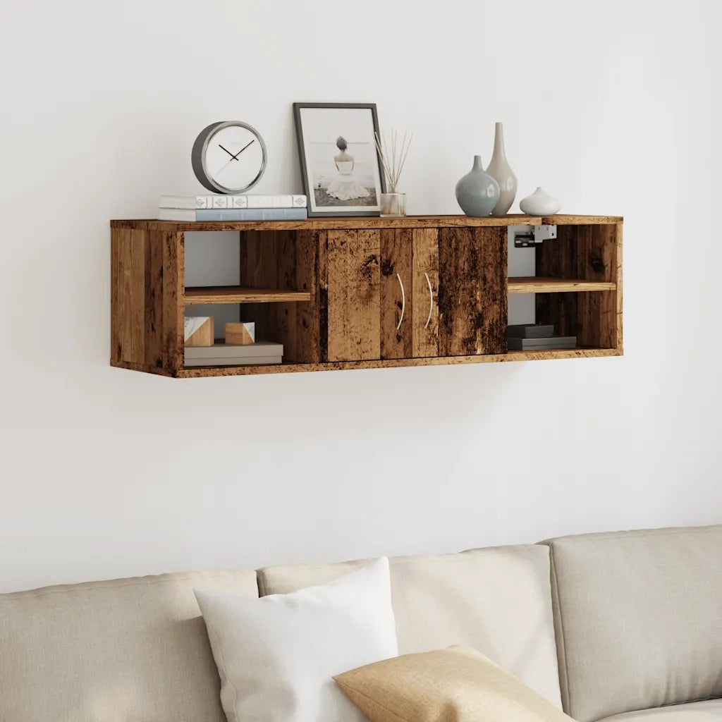 Armadietto a Muro Legno Vecchio 101x30x29 cm in Truciolato 856488