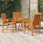Sedie da Pranzo da Giardino 4pz Legno Massello di Acaciacod mxl 76401