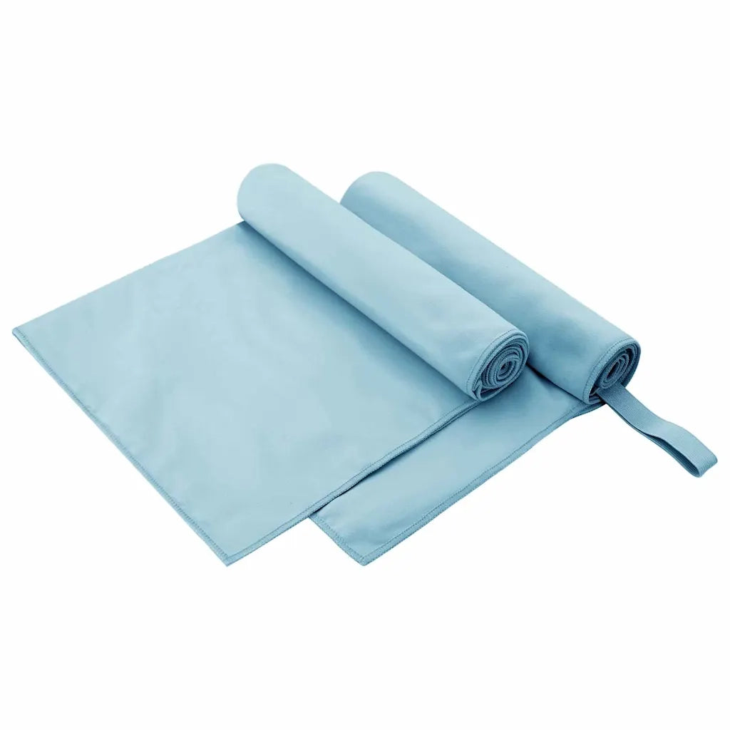 Asciugamani Sportivi 2 pz | Teli per bagno Blu 100 x 50 cm
