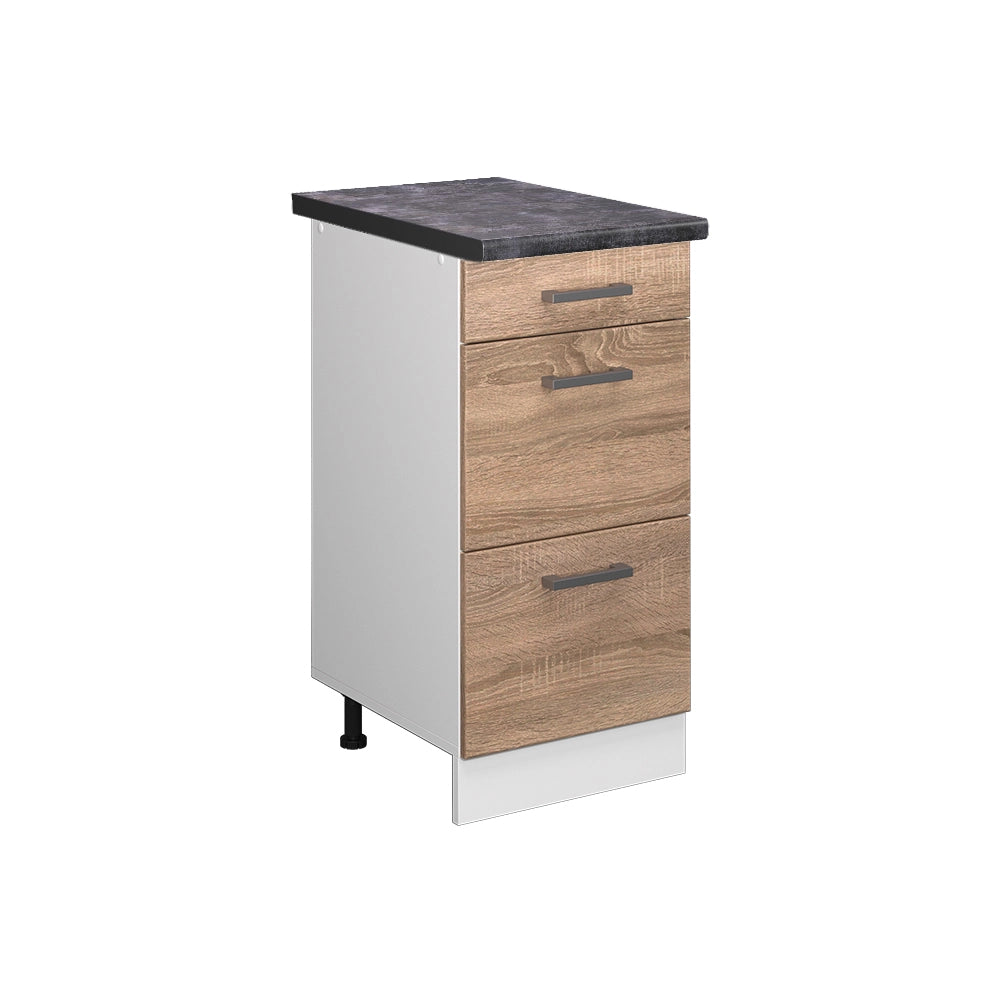 Vicco Mobiletto base per cucina Sonoma 40 cm con cassetti, PL Antracite