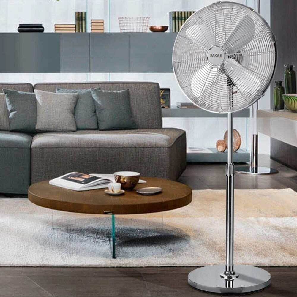 Ventilatore Colonna Piantana in Acciaio Inox 60W 50cm 3 Velocita Regolabile