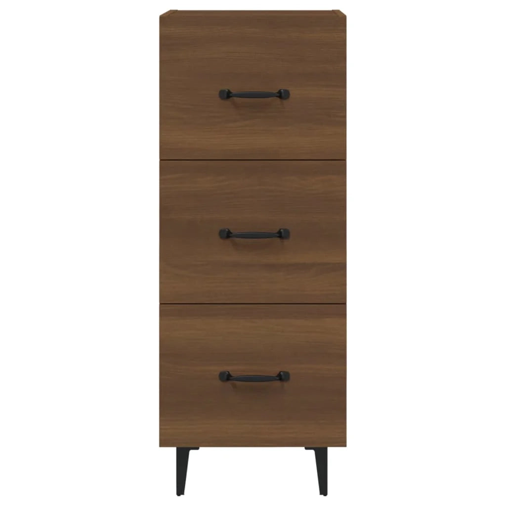 Buffet credenza cassettiera mobiletto mobile contenitore organizer per cucina soggiorno salotto 34,5 x 34 x 90 cm legno ingegnerizzato marrone 02_0031204