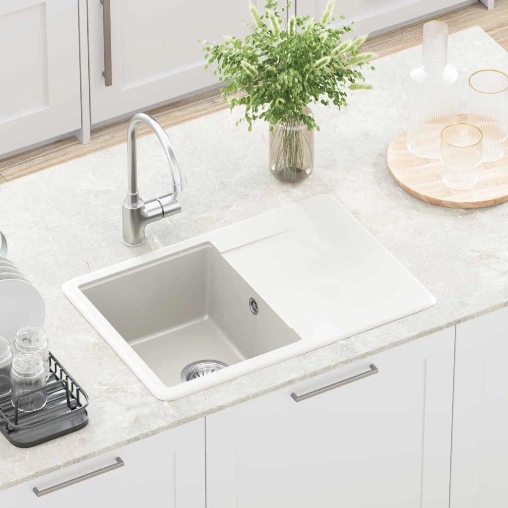 Lavello Bianco 670 x 460 mm 80% Quarzo e 20% Resina CFW5139596