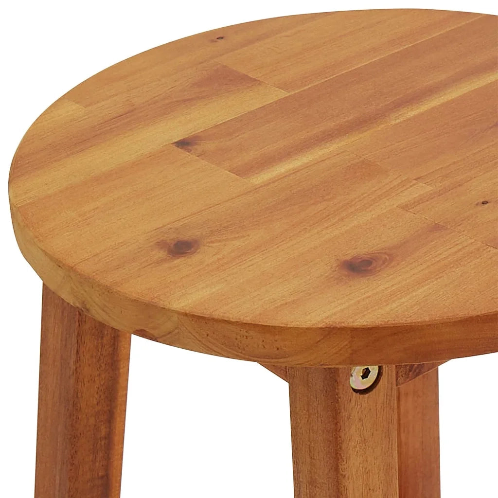 Sgabelli da Bar 2 pz in Legno Massello di Acacia