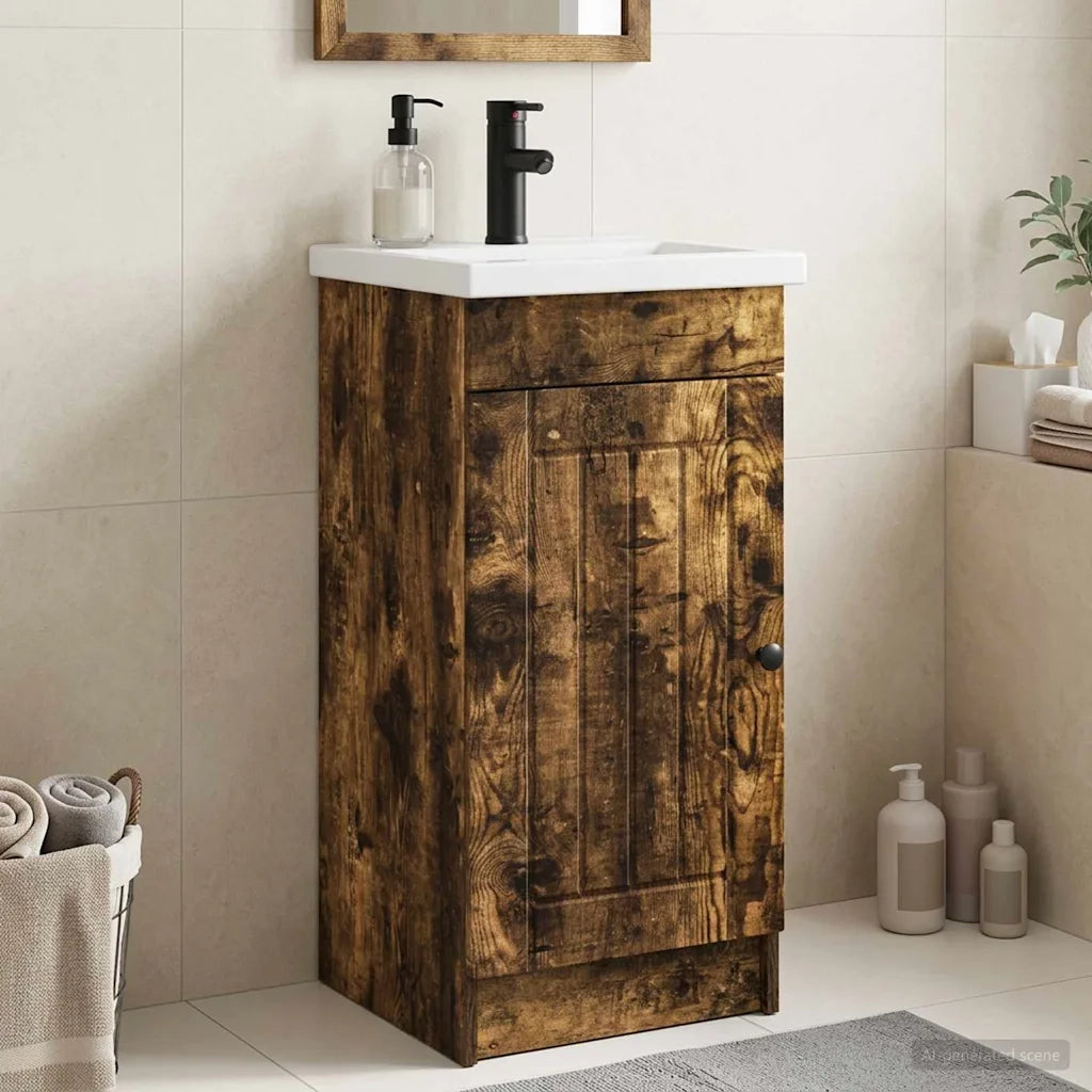 Mobile da bagno con lavabo Rovere Fumo 42 x 40 x 84,5 cm 890029