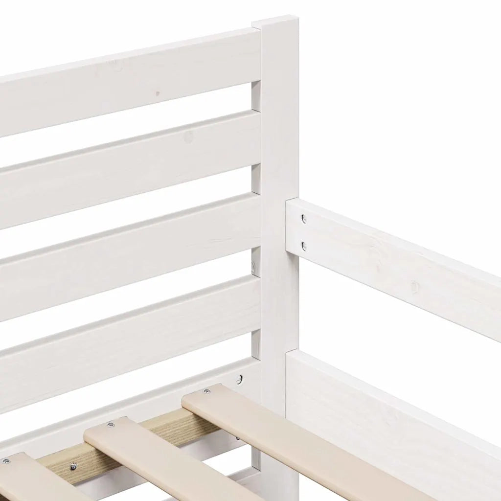 Struttura letto con materasso allungabile-Giroletto Bianco 80 x 200 cm