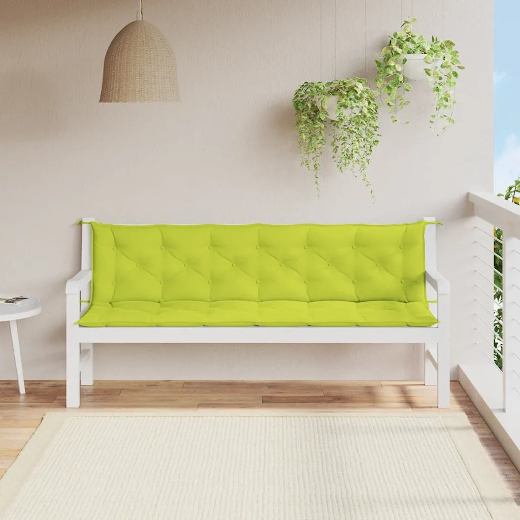 Cuscino per Panca Verde Intenso 200x(50+50)x7 cm Tessuto Oxford 315051