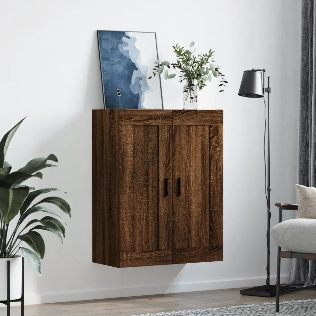 Mobile a Parete Rovere Marrone 69,5x34x90 cm Legno Multistrato 830403